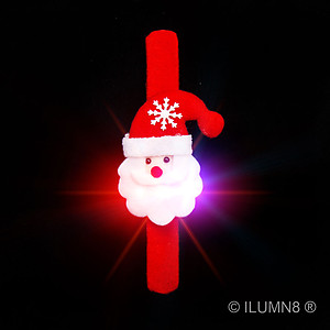 1 x Flashing Slap Bracelet - Cute Santa